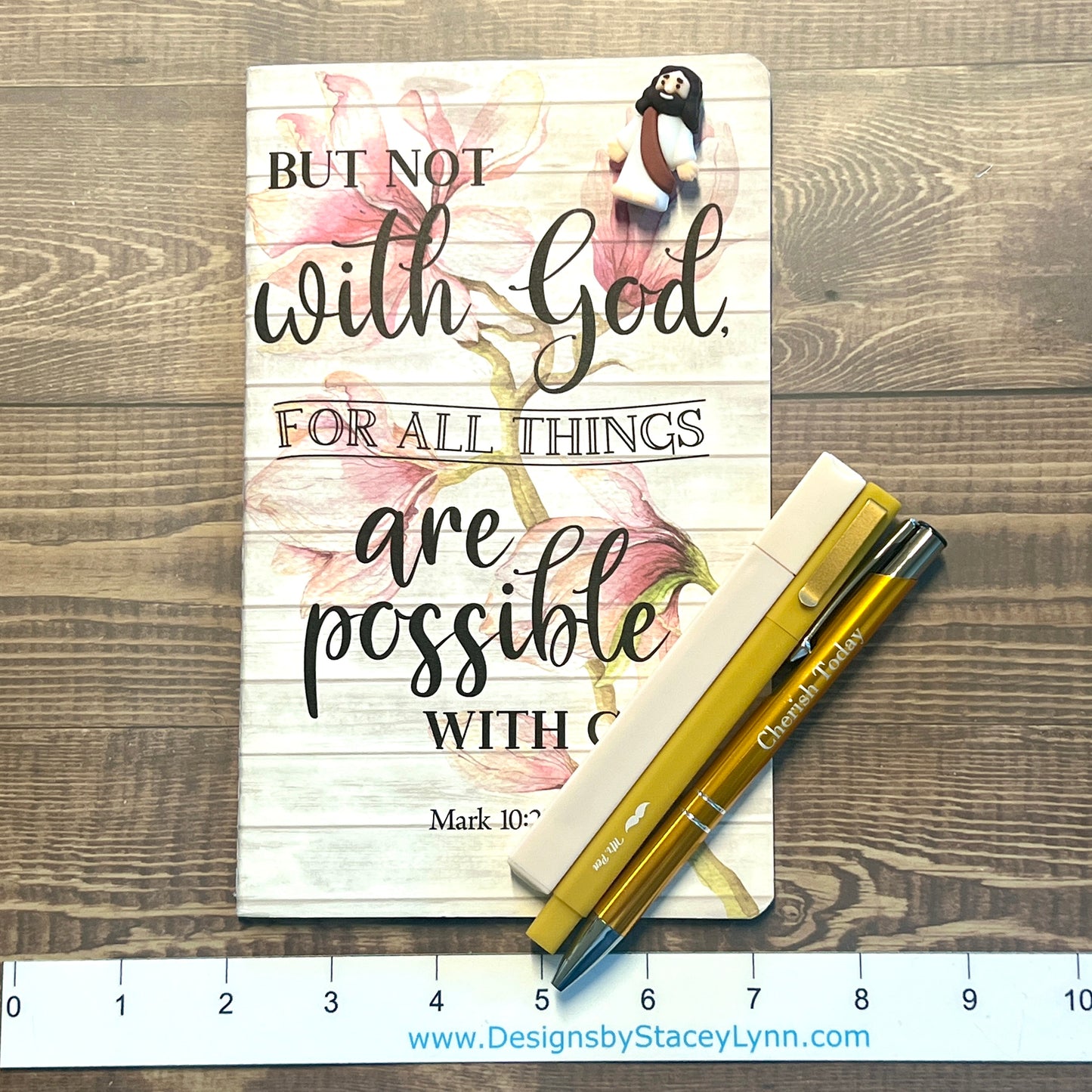 Bible Study kit- journal, pens, highlighter & little Jesus, Pack 23