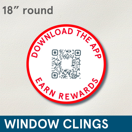 CLINGS - Scan to Download the app, Single Sided