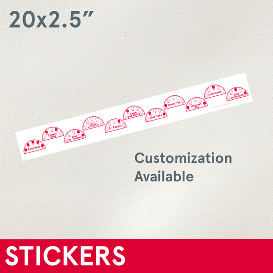 STICKERS (Functional) Drink Tower Sticker, 20x2.5 inches, customizable