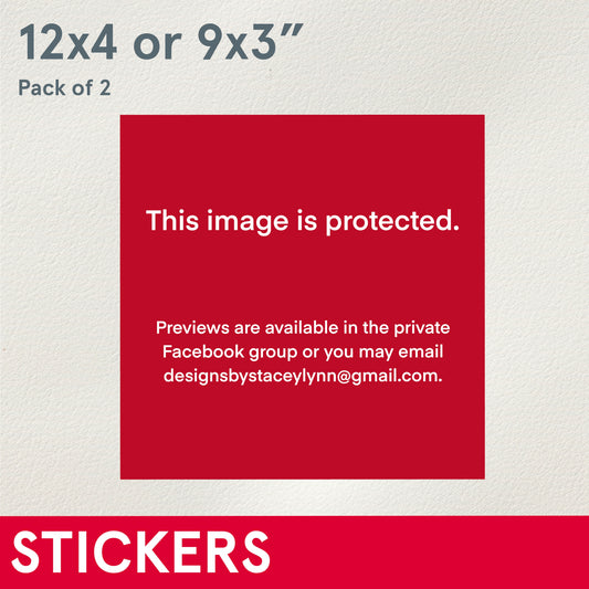 STICKERS (Functional) Core Four POS counter stickers, choice of size, set of 2