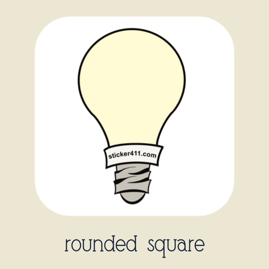 Rounded Square Wholesale Vinyl Waterproof, UV Resistant Stickers, bulk quantities - your design or mine