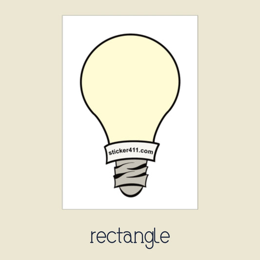 Rectangle Wholesale Vinyl Waterproof, UV Resistant Stickers, bulk quantities - your design or mine