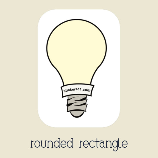 Rounded Rectangle Wholesale Vinyl Waterproof, UV Resistant Stickers, bulk quantities - your design or mine