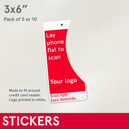 STICKERS (Functional) Lay phone flat to scan- Vinyl Counter Stickers, set of 4 or 8