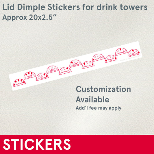 STICKERS (Functional) Drink Tower Sticker, 20x2.5 inches, customizable