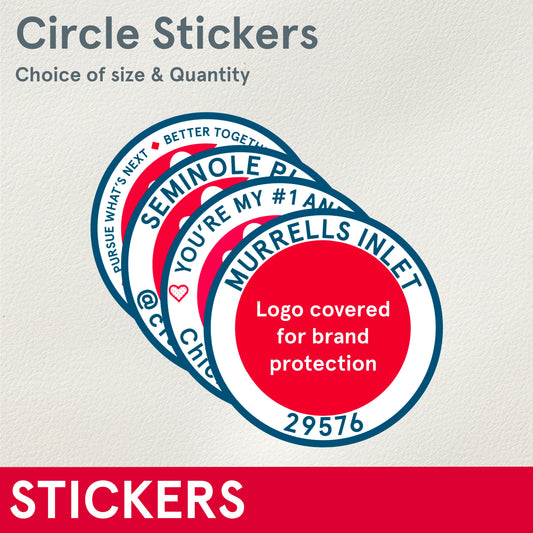 STICKERS (Bulk) Custom 2-3 inches round store sticker, waterproof