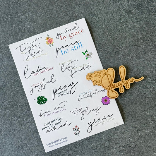 Sticker Sheet, pastel aesthetic with flowers - use for Bibles, Journals, Planners, Cards & so much more