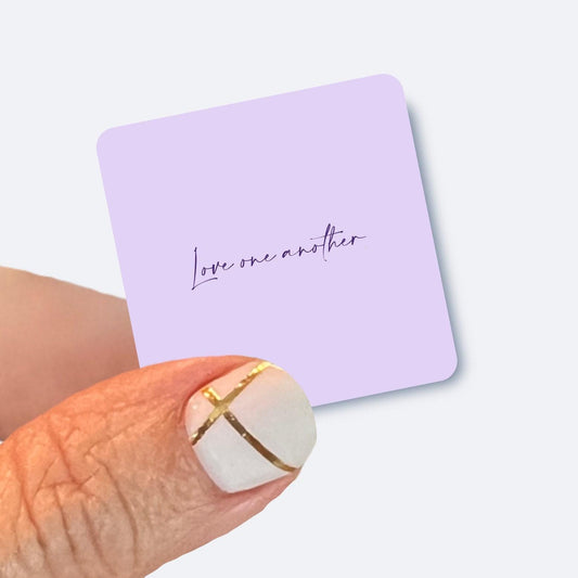 Love one Another - lavender - UV/ Waterproof Vinyl Sticker/ Decal- Choice of Size, Single or Bulk quantities