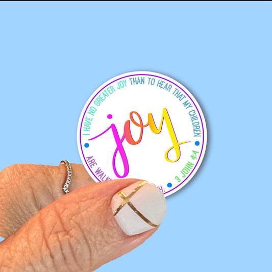 I have no greater joy than yo hear that my children are walking in the truth - Christian Faith UV/ Waterproof Vinyl Sticker- Choice of Size