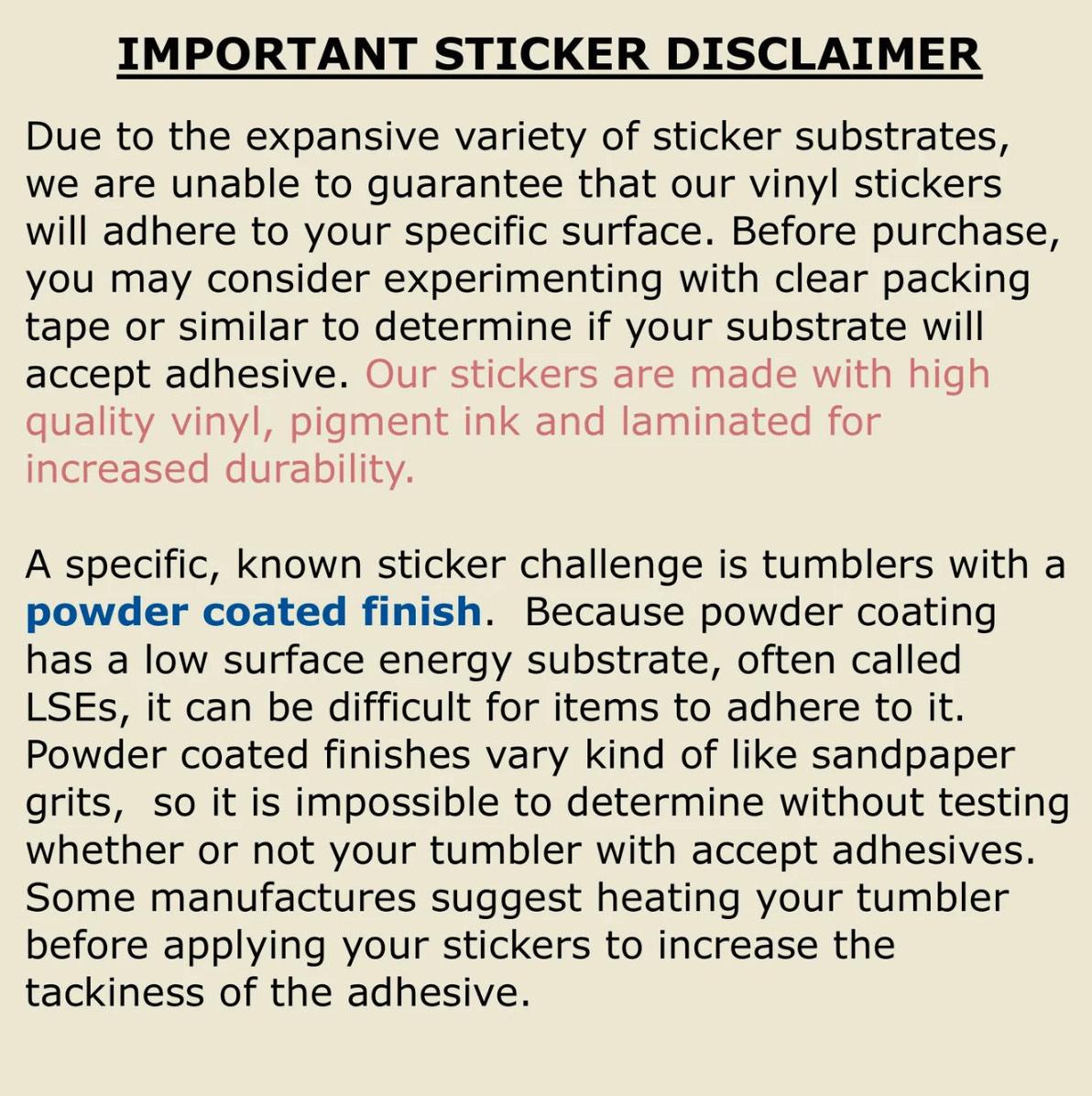 a text description for a sticker dispenser