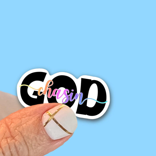 Chasin' God- Christian Faith UV/ Waterproof Vinyl Sticker/ Decal- Choice of Size