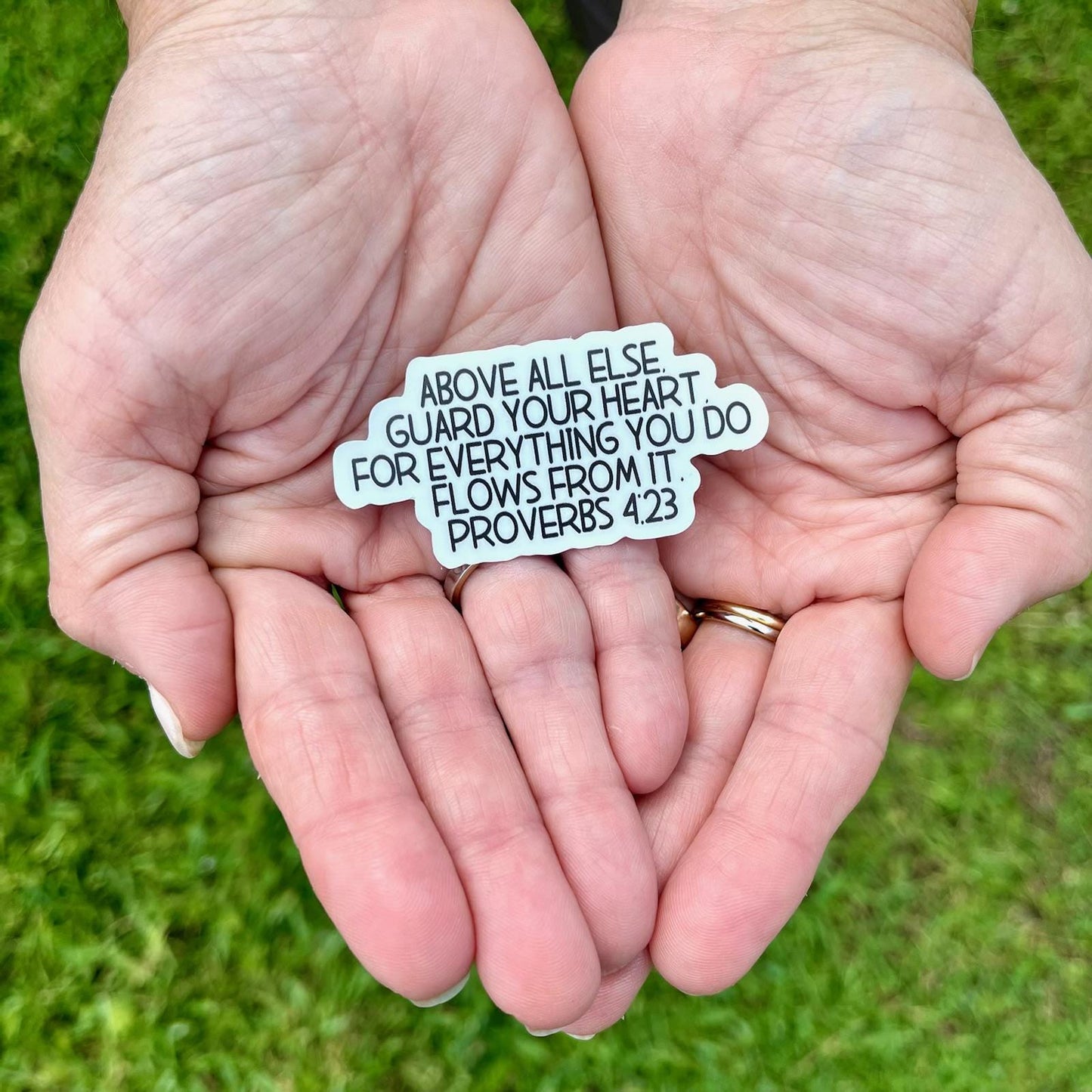Guard Your Heart Scripture Sticker - UV/ Waterproof Vinyl Sticker/ Choice of Size, Water bottle, laptop, car window & more