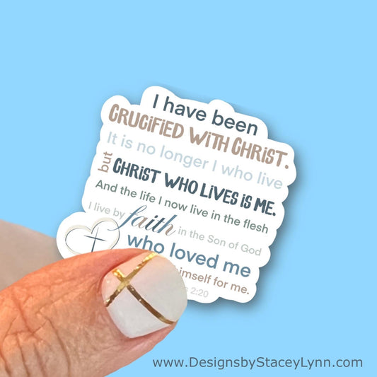 Crucified of Christ - Christian Faith UV/ Waterproof Vinyl Sticker/ Decal- Choice of Size
