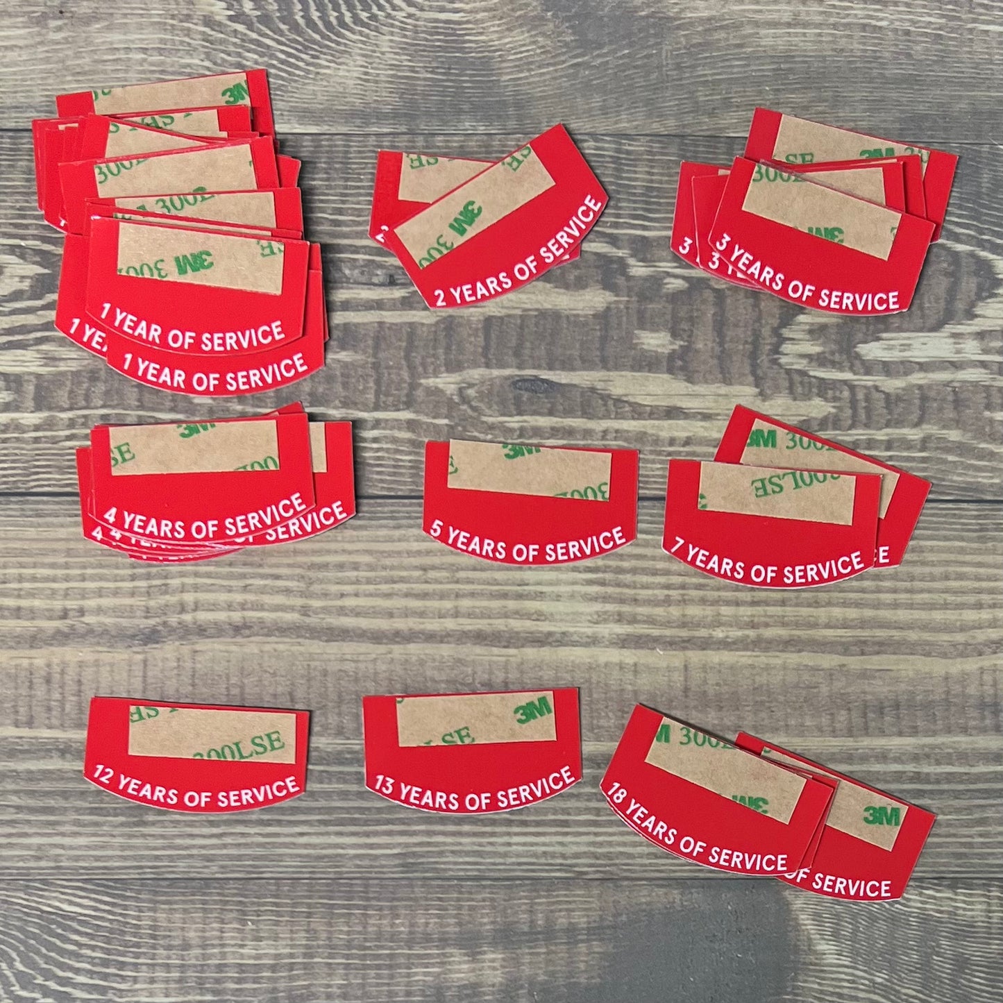 *TAG BACKERS- Years of Service Name Tag backer