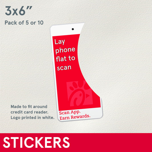 STICKERS (Functional) Lay phone flat to scan-  Vinyl Counter Stickers, set of 4 or 8