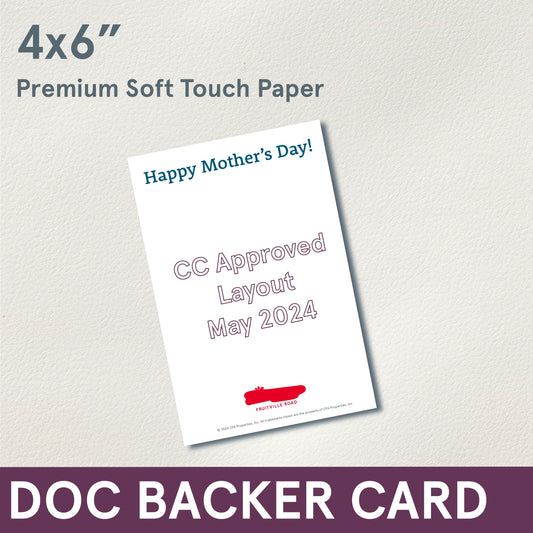 *DOC Backer Card, 4x6