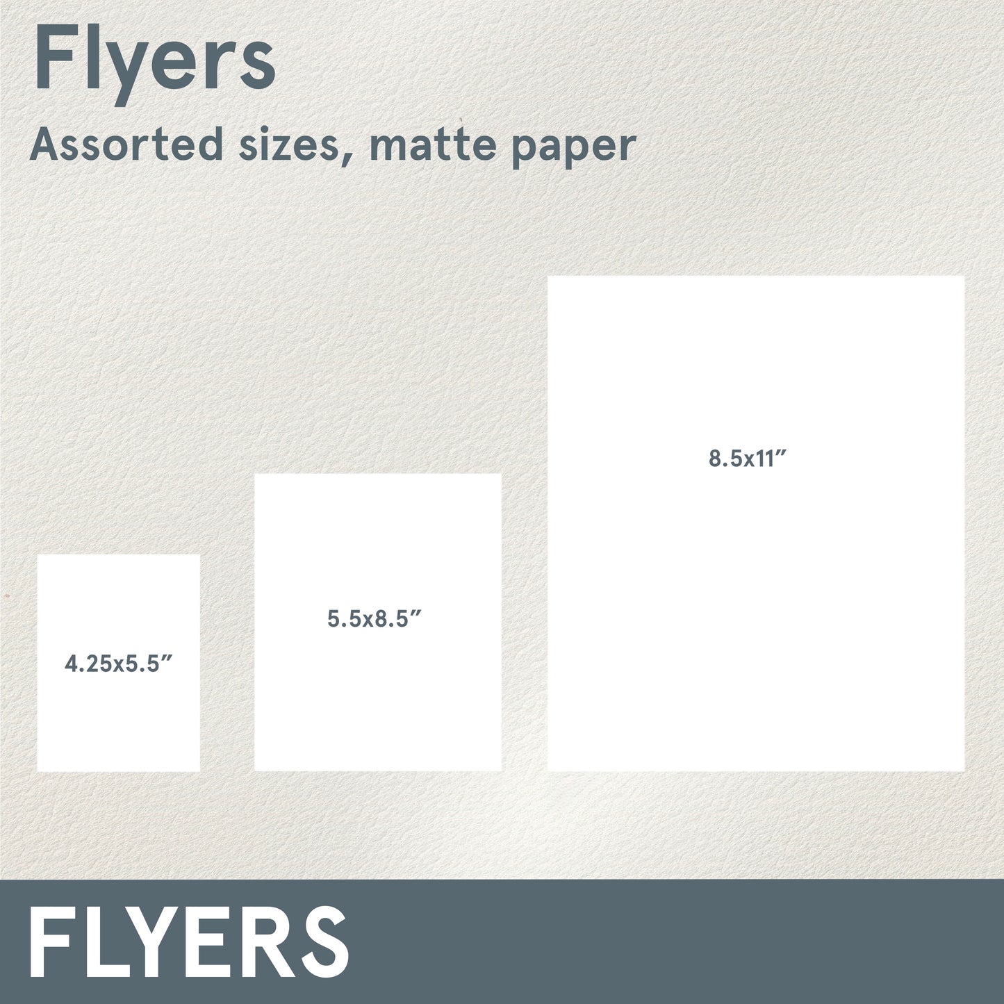 *Flyers, assorted sizes, for ready to print designs