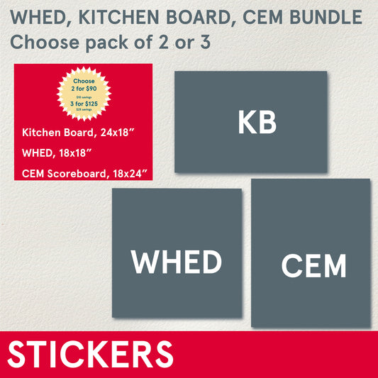 STICKERS (Functional) Kitchen Board, Winning Hearts, CEM Bundle