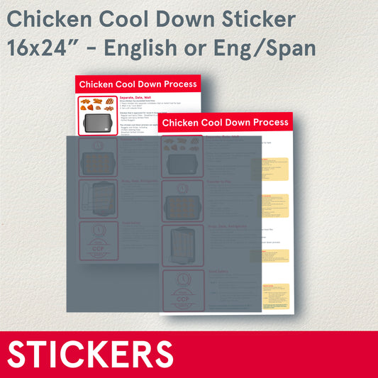 STICKERS (Functional) Chicken Cool Down Process, 16x24"