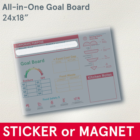 STICKERS (Functional) All-in-One Goal Board, 24x18"