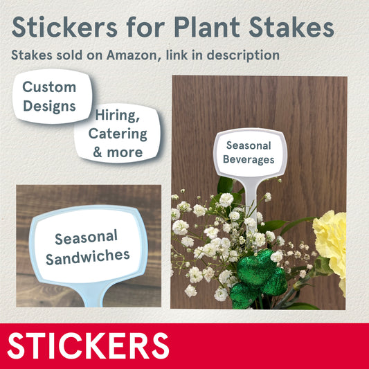 STICKERS (Functional) Seasonal Items, Stickers for flower stakes