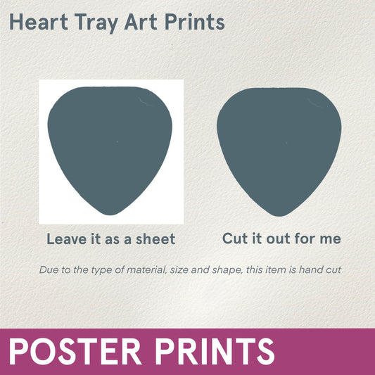 Catering HEART Tray Inserts - Heavyweight Fine Art Paper