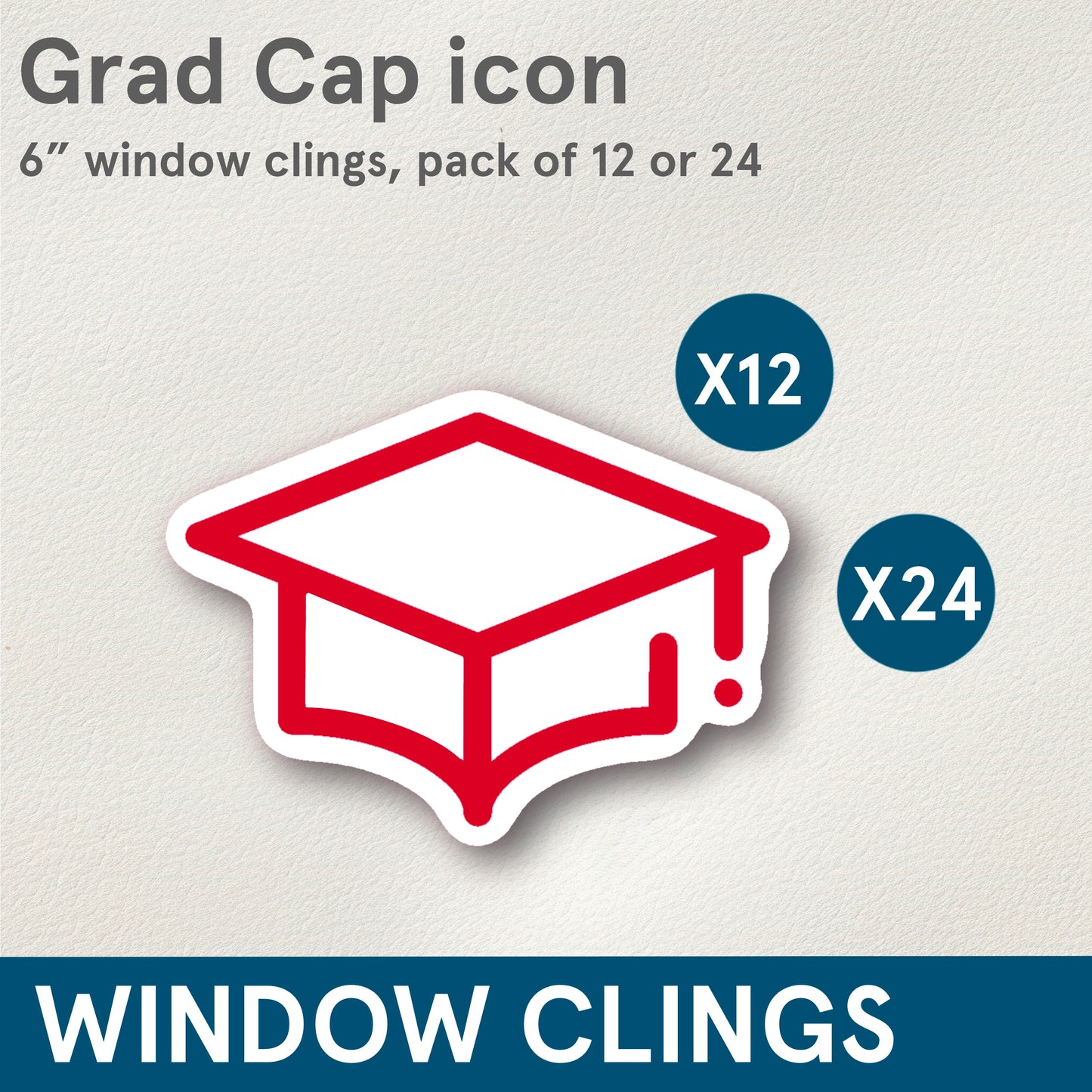 CLINGS (Graduation) Assorted Window Clings