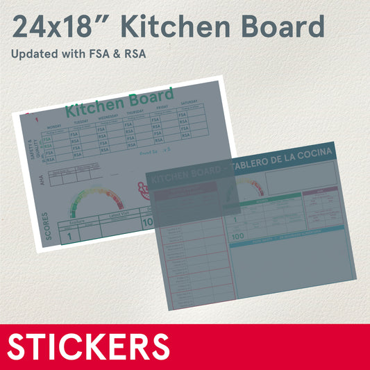 STICKERS (Functional) Kitchen Board, 24x18"