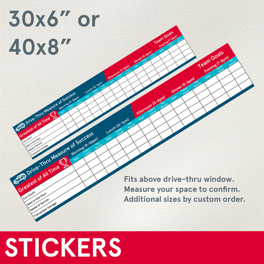 STICKERS (Functional) Drive-Thru Measure of Success, 30x6 inches or 40x8"
