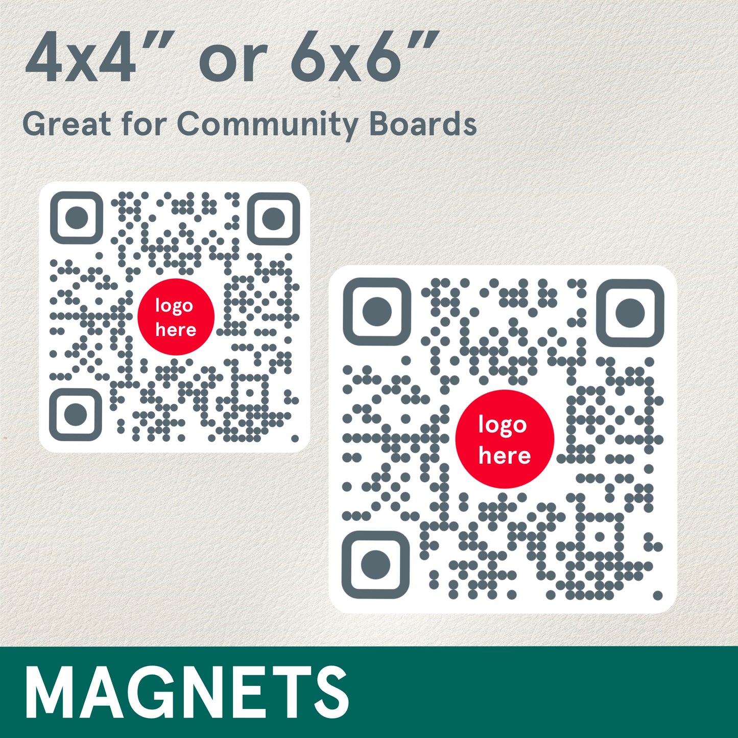 Magnet, App QR code, 4 or 6 inches - use for community boards & more