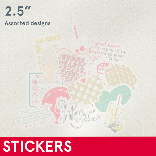 STICKER PACK (Swag) Assorted 2.5 inch Waterproof Vinyl Stickers