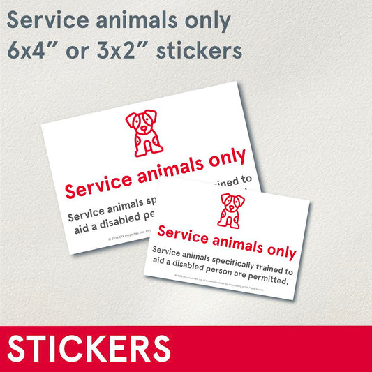 STICKERS (Functional) Service Animals Only