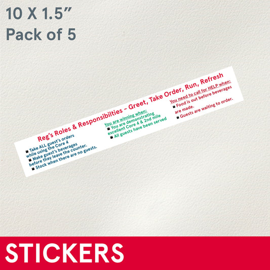 STICKERS (Functional) Register Stickers, 10x1.5 inches, Pack of 5