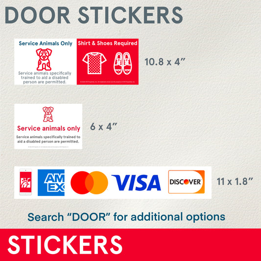 STICKERS (Functional) Assorted Door Stickers