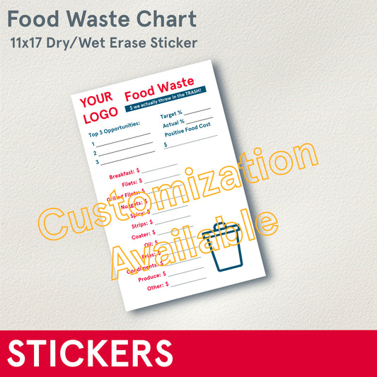 STICKERS (Functional) Food Waste, 11x17"