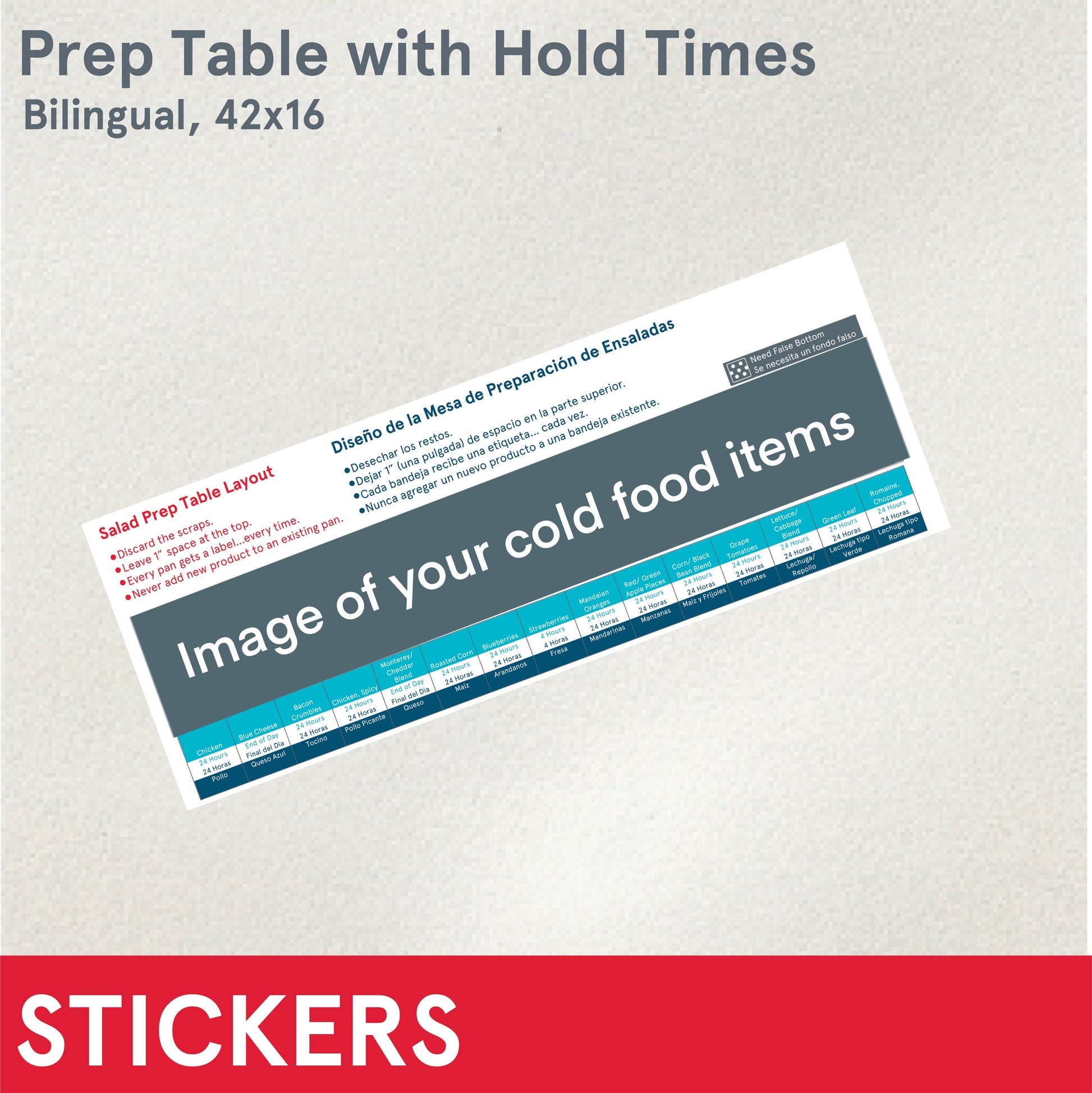 Set Table Sticker STICKERS (Functional) Prep Table Sticker Temps or Hold Times – Designs ...