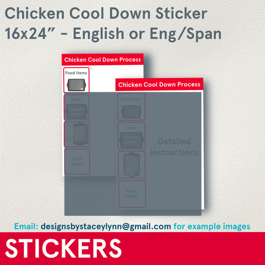 STICKERS (Functional) Chicken Cool Down Process, 16x24"