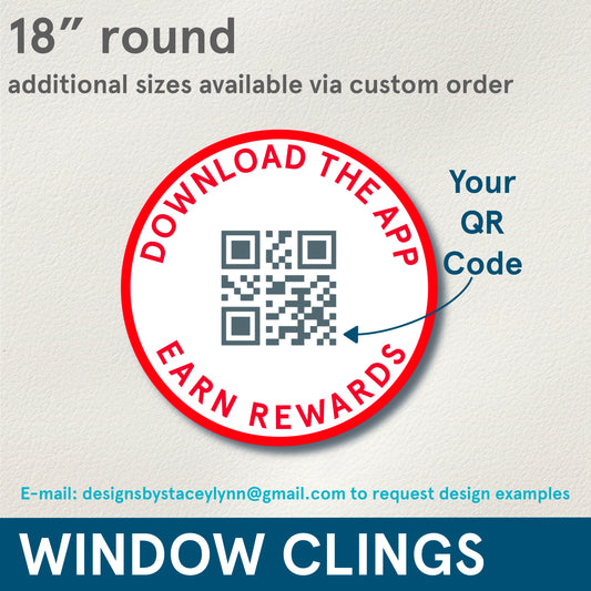 CLINGS - Scan to Download the app, Single Sided