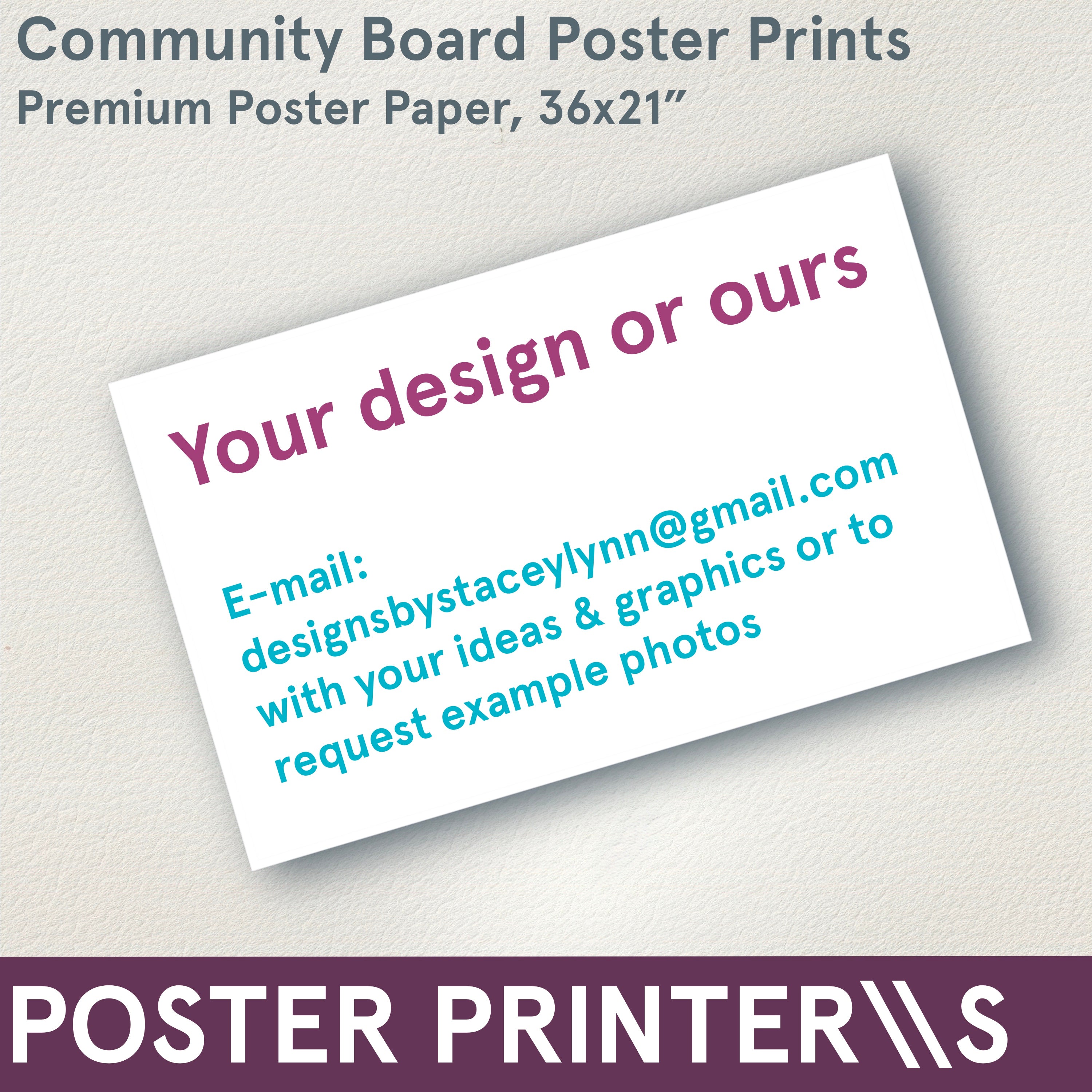 COMMUNITY BOARD POSTER - 36x21