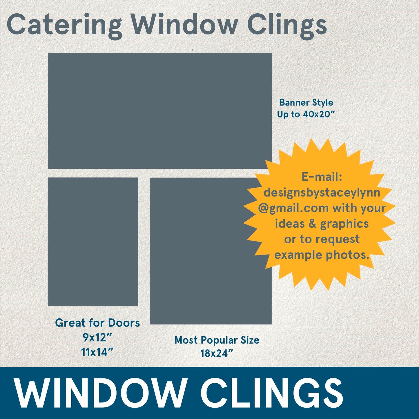 CLINGS - (Catering) Assorted Designs and Sizes