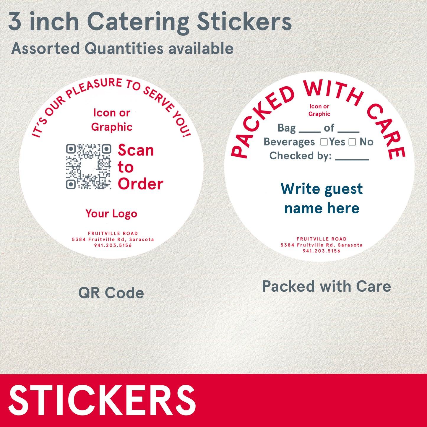 Catering Sticker Custom Catering Stickers for CFA – Designs by Stacey Lynn
