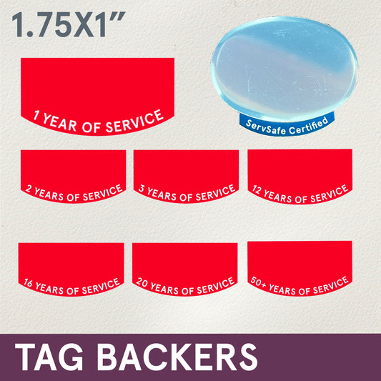 *TAG BACKERS- Years of Service Name Tag backer