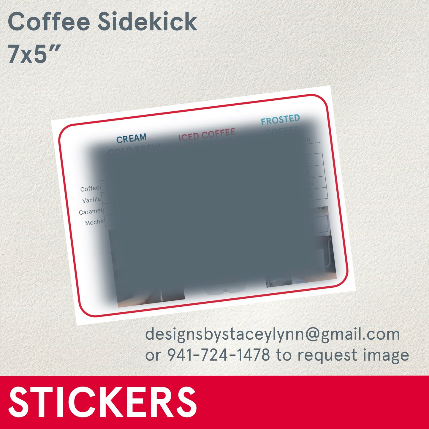 STICKERS - (Functional) 7x5” Coffee Sidekick
