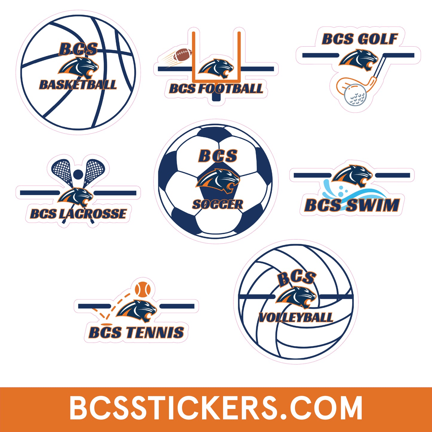 BCS Sports Stickers