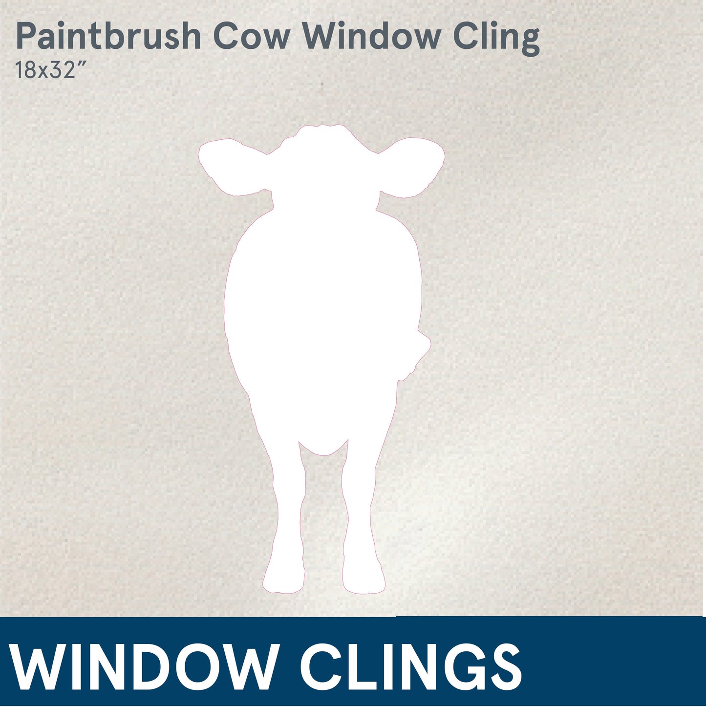 CLINGS Paintbrush Cow  | Removable, repositionable, reusable 18x32"