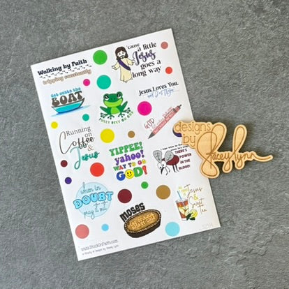 Kids Scripture Stickers | Colorful Bible Verse Sticker Sheet for Bible Journaling, Sunday School & Faith Activities