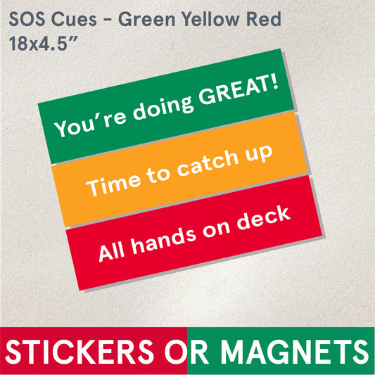 *STICKERS or MAGNETS (Functional) SOS - Green, Yellow, Red
