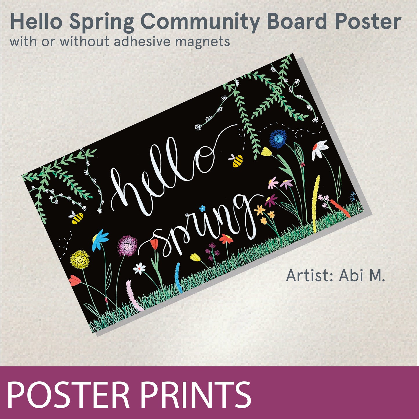 COMMUNITY BOARD POSTER - 36x21"