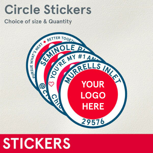 STICKERS (Bulk) Custom 2-3 inches round store sticker, waterproof