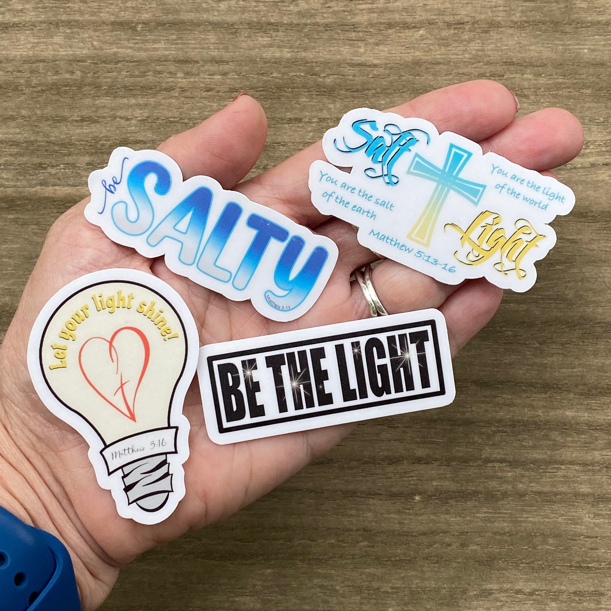 Salt of the Earth, Light of the world , Christian Faith UV/ Waterproof Vinyl Sticker/ Decal- Choice of Size, Single or Bulk qty